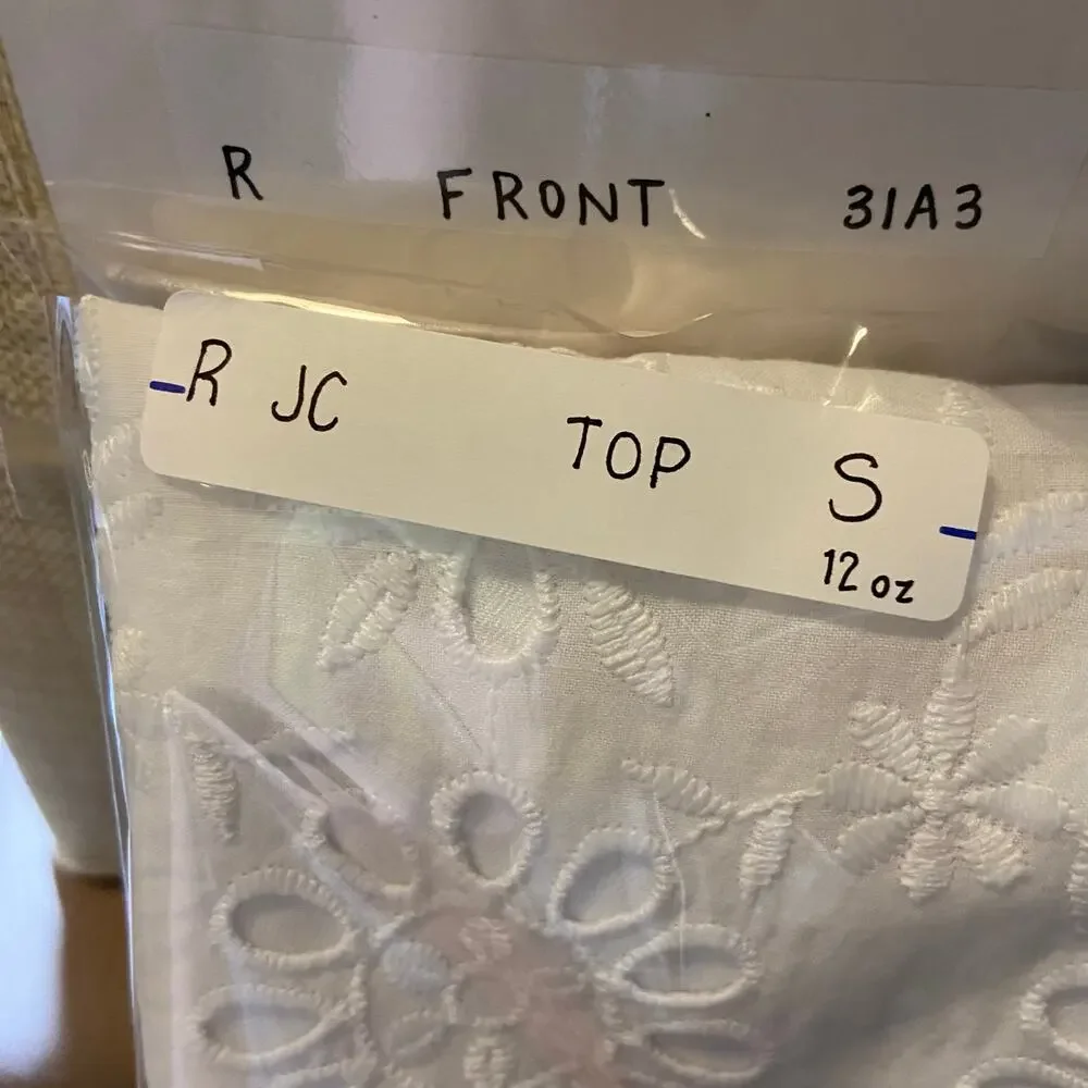 J. Crew White Puff-Sleeve Popover Eyelet Top Size Small